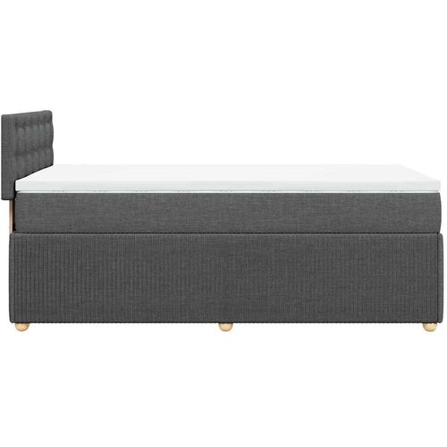  Krevet s oprugama i madracem tamnosivi 90 x 190 cm od tkanine Slike