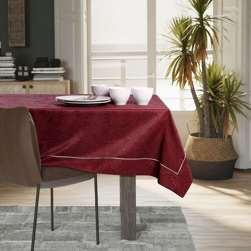AmeliaHome Stolnjak Gaia s man&amp;scaron;etom i obrubom 110x200 cm, bordo Slike