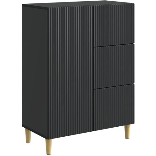 VidaXL Kreveta s ladicama Crna 66 x 34 5 x 90 cm Konstruirano drvo - Crna Slike