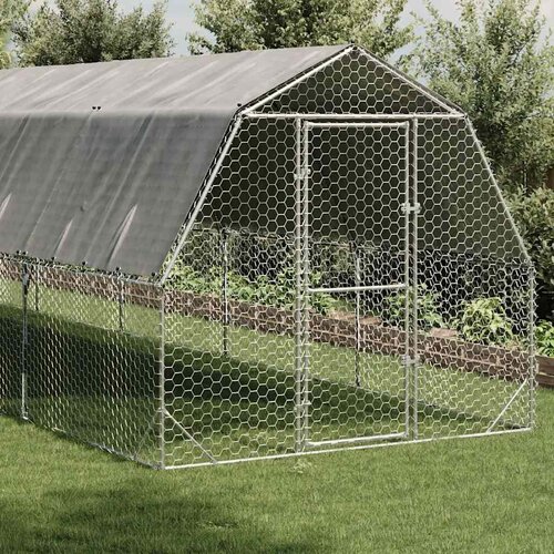  Kavez za koko&amp;scaron;i s krovom 2,5x12x2,25 m pocinčani čelik Slike