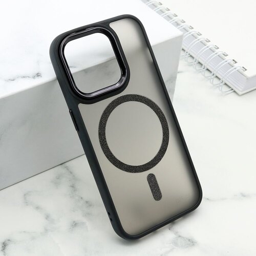  Maska shining magsafe za iphone 15 pro/ crna Slike