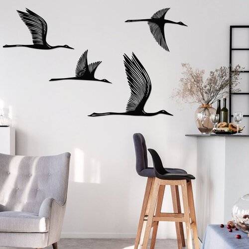 WALLXPERT Magnifico - M359 Crni Dekorativni Metalni Zidni Pribor (4 Komada) Cene