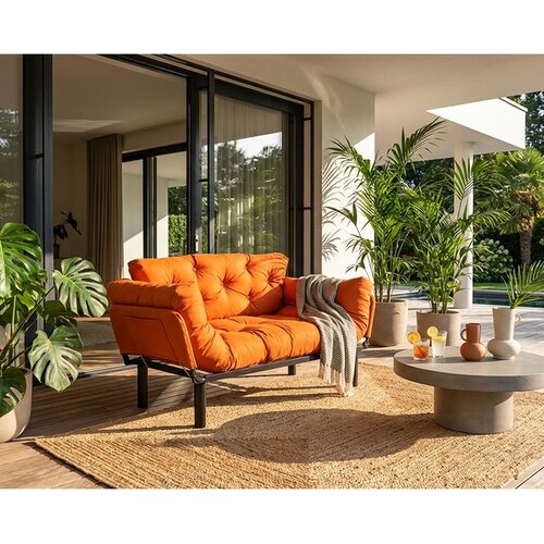 Atelier Del Sofa Nitta Outdoor Double ba&amp;scaron;tenski dvosed na razvlačenje 150 &amp;times; 85 &amp;times; 70 cm, narandžasta Slike
