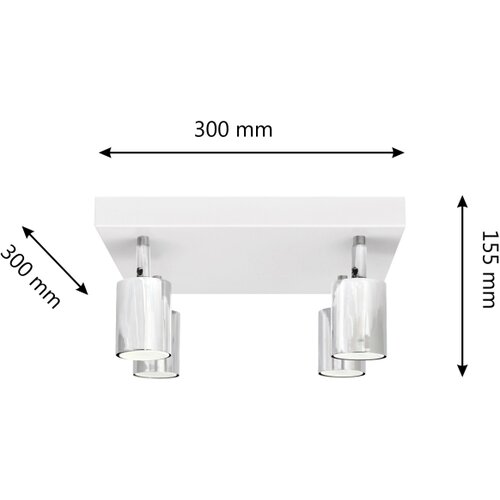  LED spot svetiljka TUNE 4xGU10/4,8W/230V mat hrom/bela Slike