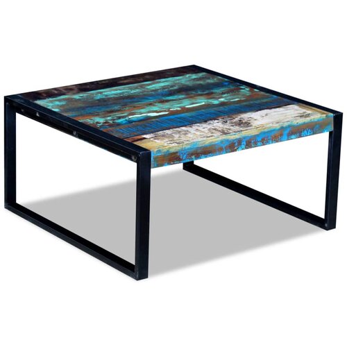 Maison Chic Klubska mizica - kavna mizica - Nizka mizica trden predelan les 80x80x40 cm, (21752394) Slike