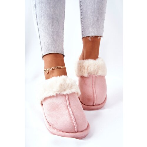 Kesi Women's Slippers with Fur Pink Pinky Cene