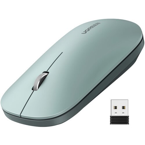 Ugreen bežični tihi mi&amp;scaron; 2.4GHz, 400DPI zeleni Slike