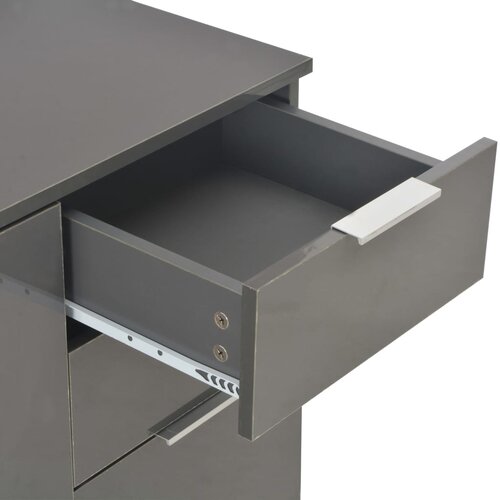  Komoda visoki sjaj siva 107x35x80,5 cm Slike