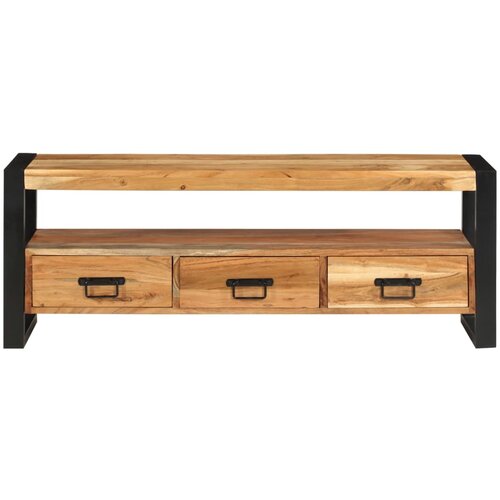 Maison Chic TV omarica - TV stojalo - Televizijska omarica 120x30x45 cm trden akacijev les, (21700280) Slike