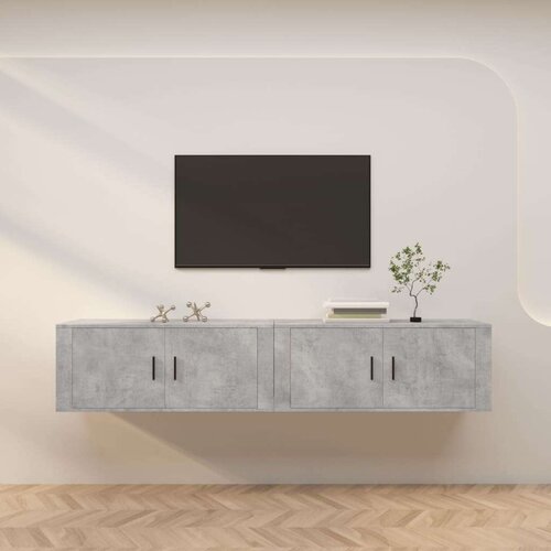  Zidni TV ormarići 2 kom siva boja betona 100 x 34 5 x 40 cm Cene