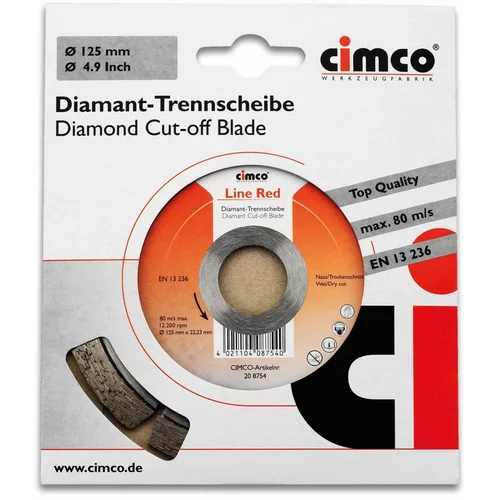 Cimco Diamanttrennscheibe D=125mm 208754: diamantna rezalna plošča premera 125mm 208754., (20786562)