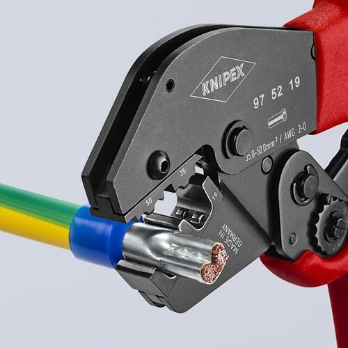 Knipex kle&amp;scaron;ta za krimpovanje za izolovane i neizolovane hilzne 35 / 50 mm&amp;sup2; (97 52 19) Slike