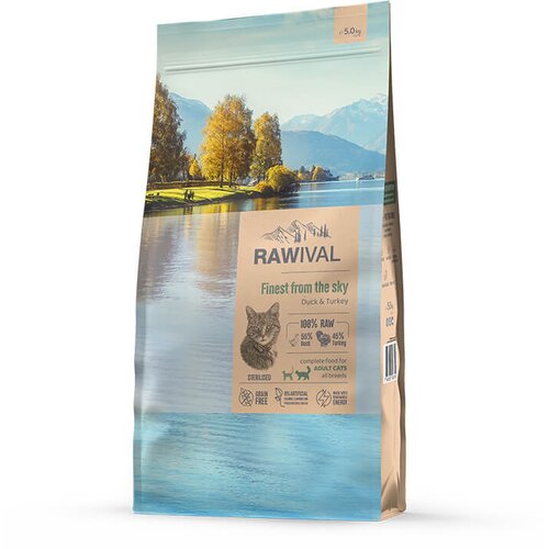 Craftia RAWIVAL Finest From the Sky Sterilised Adult Cat - pačetina i ćuretina za sterilisane mačke (400g, 1,7kg, 5kg) 5kg Cene