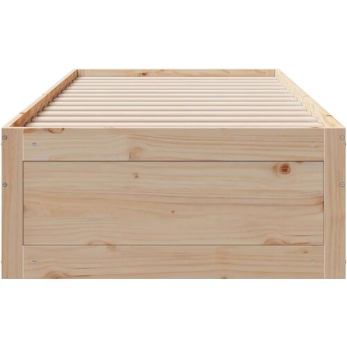 VidaXL Okvir kreveta bez madraca s ladicama 75 x 190 cm od borovine Slike