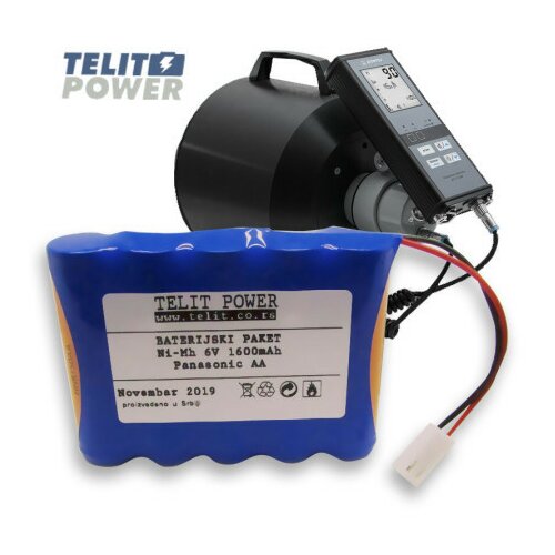 TelitPower baterija NiMH 6V 1600mAh za Atom TEX AT1117M monitor radijacije ( P-1275 ) Slike