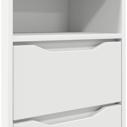  Noćni ormarići 2 pcs Bijelo 40 x 30 x 467 cm Konstruirano drvo Slike