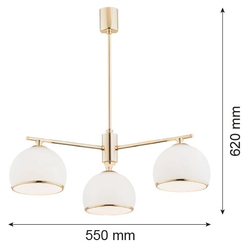  Argon 1488 - Luster na &amp;scaron;ipci MARBELLA 3xE27/15W/230V mesing Slike