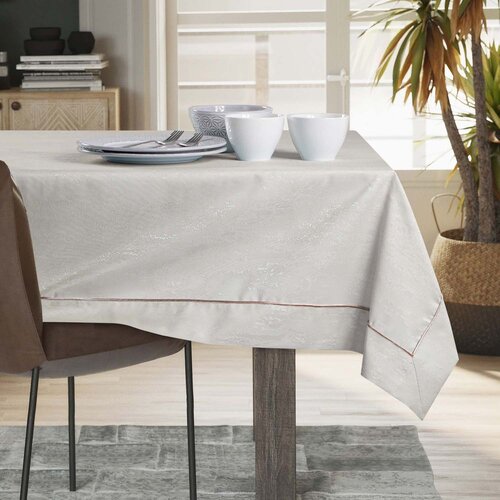 AmeliaHome Stolnjak Vesta s man&amp;scaron;etom i obrubom 130x130 cm, ecru Slike