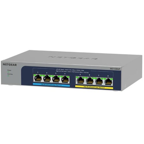 Netgear STIKALO 8-PORT 100/1000/2,5Gbp/s PoE (MS108UP-100EUS), (21126920) Cene