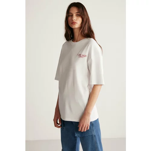 GRIMELANGE T-Shirt - White - Oversize