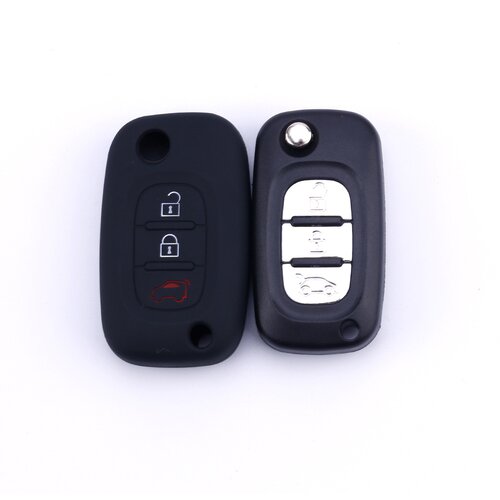 INF Silikonski ovitek za ključ s 3 gumbi za Mercedes Benz Smart Black, (21756024) Slike