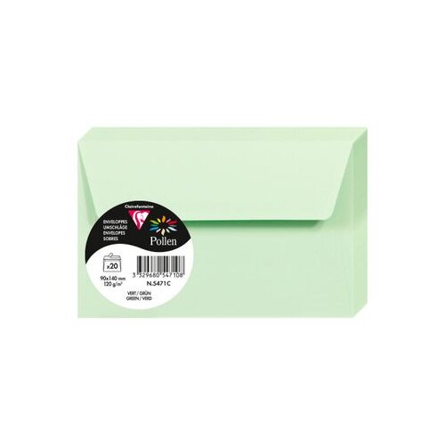 Clairefontaine kuverte Pollen 90x140mm 120gr green 1/20 Cijene