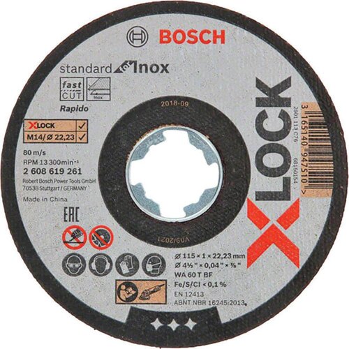 Bosch REZALNA PLOŠČA ZA RF 10-DELNI SET 115X1X22.23 MM X-LOCK WA 60 T BF Cene