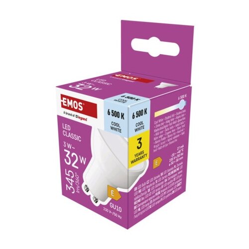 Emos zq8e14 sijalice Led sijalica classic mr16 3w(32w) 345 lm gu10 cw ( 3435 ) Cene