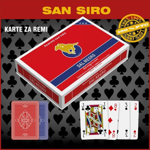 Dal Negro &amp;quot;SAN SIRO&amp;quot; karte za remi 100% plastika Slike