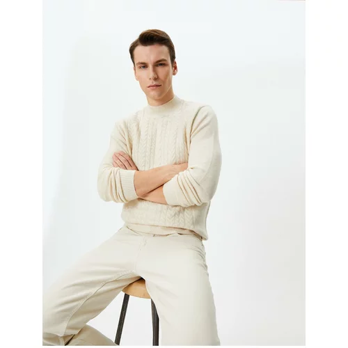 Koton Half Turtleneck Sweater Knitwear Slim Fit Knitted Textured