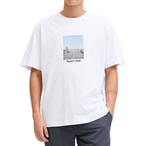 Jack & Jones Mu&scaron;ka majica Jornorrebro Photo Tee Ss Crew Neck Ln, Bela Cene