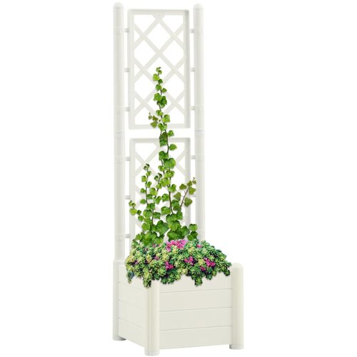  Vrtna sadilica s re&scaron;etkom 43 x 43 x 142 cm PP bijela Cijene