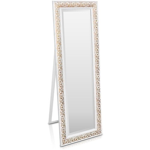 Casa Chic Greenford ogledalo z lesenim okvirjem pravokotno 130 x 45 cm Vintage Cene