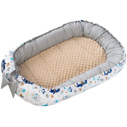 Medi Partners Baby cocoon/nest – Animals in the forest + beige minky Cene