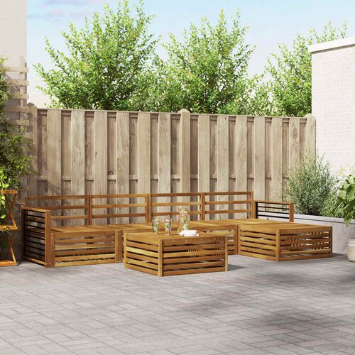  Set vanjskih sofa 6 kom. Prirodna Čvrsto drvo akacije Cijene