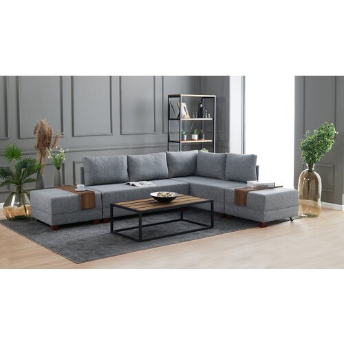 Wallity ugaona garnitura fly 210x70x280cm siva Slike