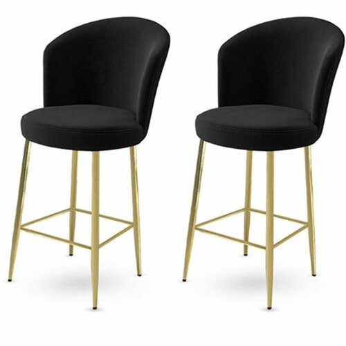 HANAH HOME alte - black, gold blackgold bar stool set (2 pieces) Slike