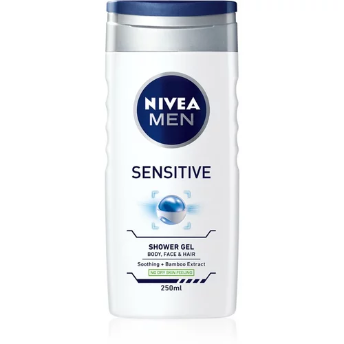 Nivea men sensitive gel za tuširanje za osjetljivu kožu 250 ml za muškarce