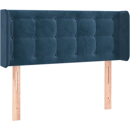 VidaXL Vzglavje z u&amp;scaron;esi temno modro 83x16x78/88 cm žamet, (20936344) Slike
