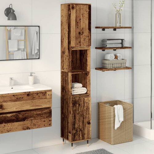 vidaXL Kupaonski ormarić staro drvo 30x30x190 cm konstruirano drvo Cijene