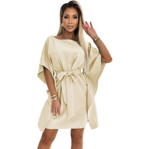 Numoco Butterfly dress with tie at the waist Slike