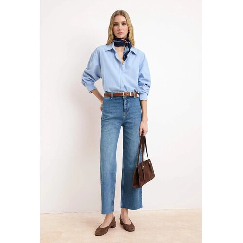 TRENDYOLMILLA ženske pantalone Twoss26Je00167, plava Cene