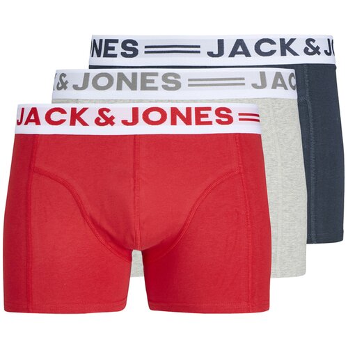 Jack &amp;amp; Jones Mu&amp;scaron;ke bokserice Sense Trunks 3-Pack NOOS 12081832-LIGHTGR Slike