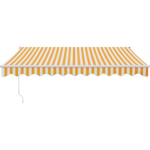  Tenda na uvlačenje žuto-bijela 3 5 x 2 5 m tkanina i aluminij Slike
