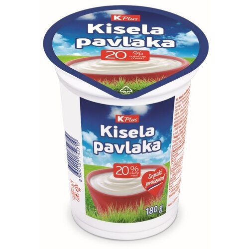 K Plus Kisela pavlaka 20%mm 180g Cene