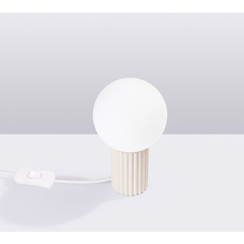 Sollux Kremno bela namizna svetilka s steklenim senčilom (vi&amp;scaron;ina 19 cm) Orbital &amp;ndash; Slike