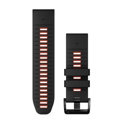 Garmin nadomestni pašček, Quickfit 26'', silikonski, Black/Flame Red, (20836550) Cene