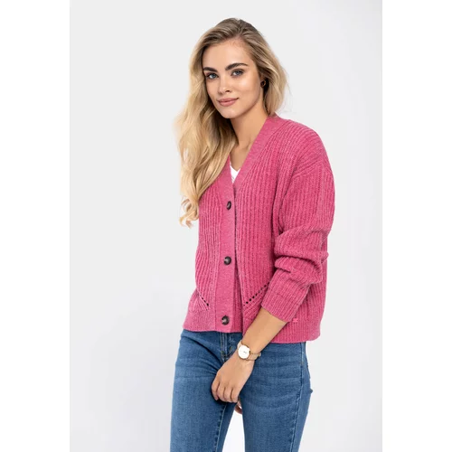 Volcano Woman's Sweater S-FOXY L21157-W24 Pink Melange