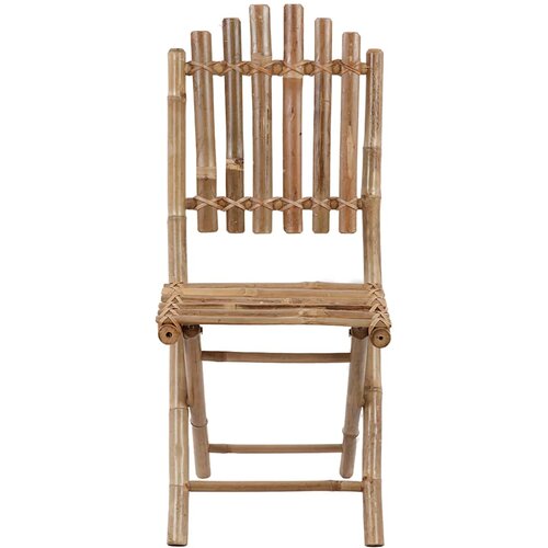  5-dijelni sklopivi vrtni blagovaonski set od bambusa Siva 40 x 40 x 7 cm Slike