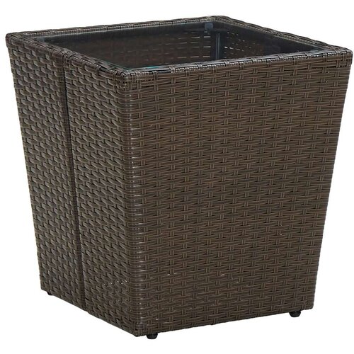  3-dijelni vrtni bistro set s jastucima smeđi poli ratan Slike